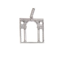 Pendente Loving Palladio  2D in Oro bianco Diamante 0.04 Ct 17B SERLIANA - 17B SERLIANA